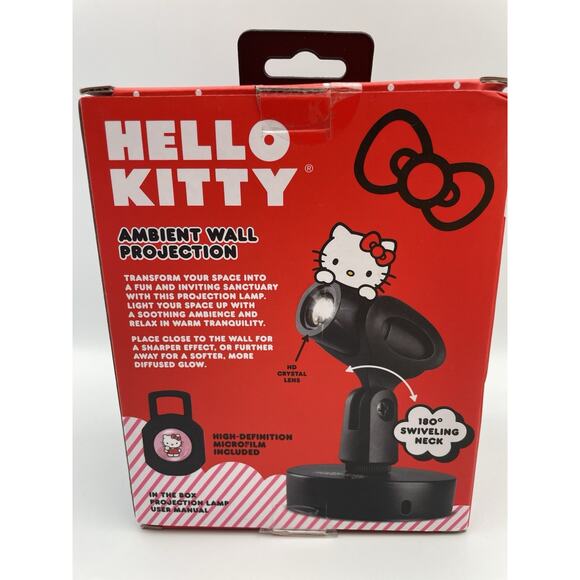 Hello Kitty Holding Flower Wall Projection Ambient Light On Stand New In Box - Picture 4 of 6